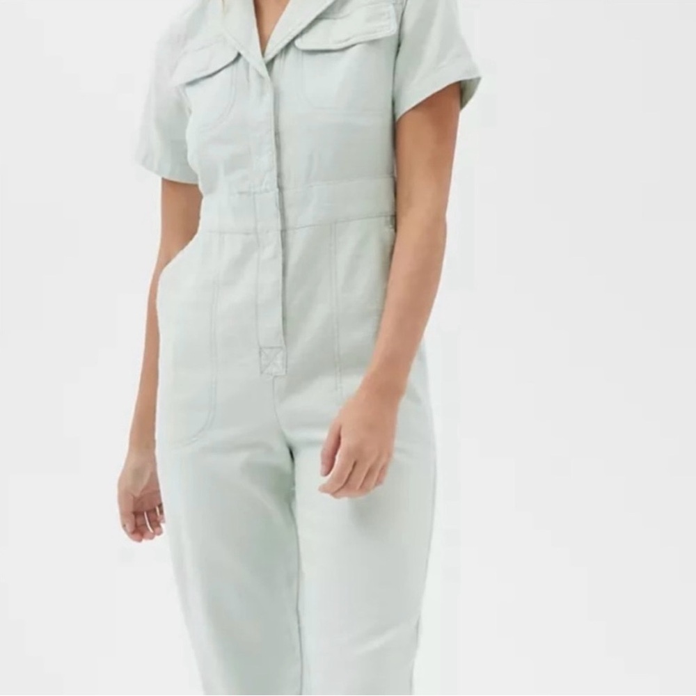 BDG • Womens Mint Green Lizzy Short Sleeve Cotton Twill Coverall Jumpsuit S NWOT - Picture 4 of 14